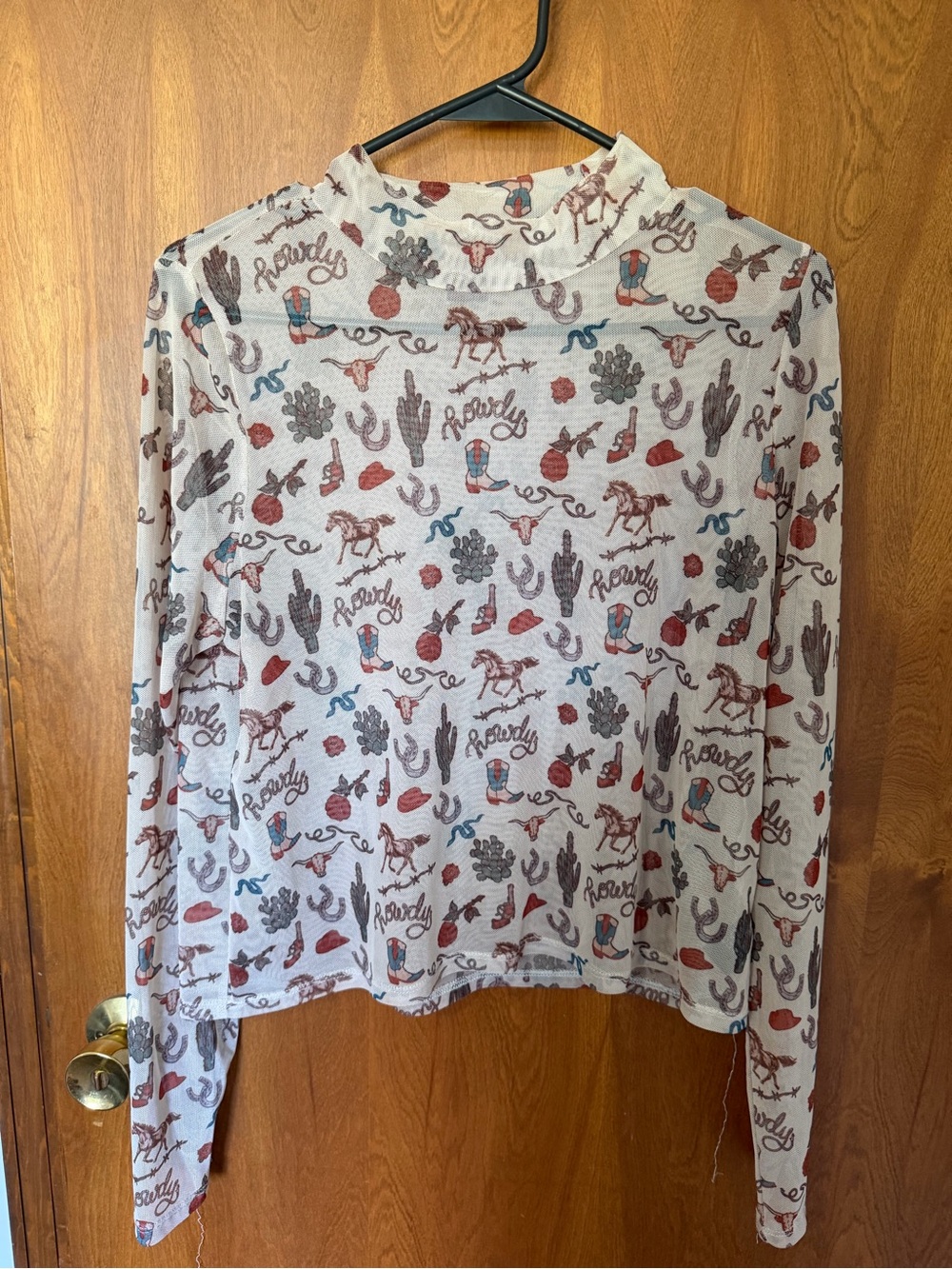 Rock & Roll Denim Western Print Mesh